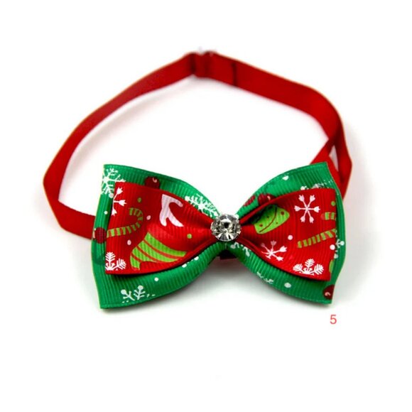 Christmas Pet Bow Tie - Picture 10 of 12